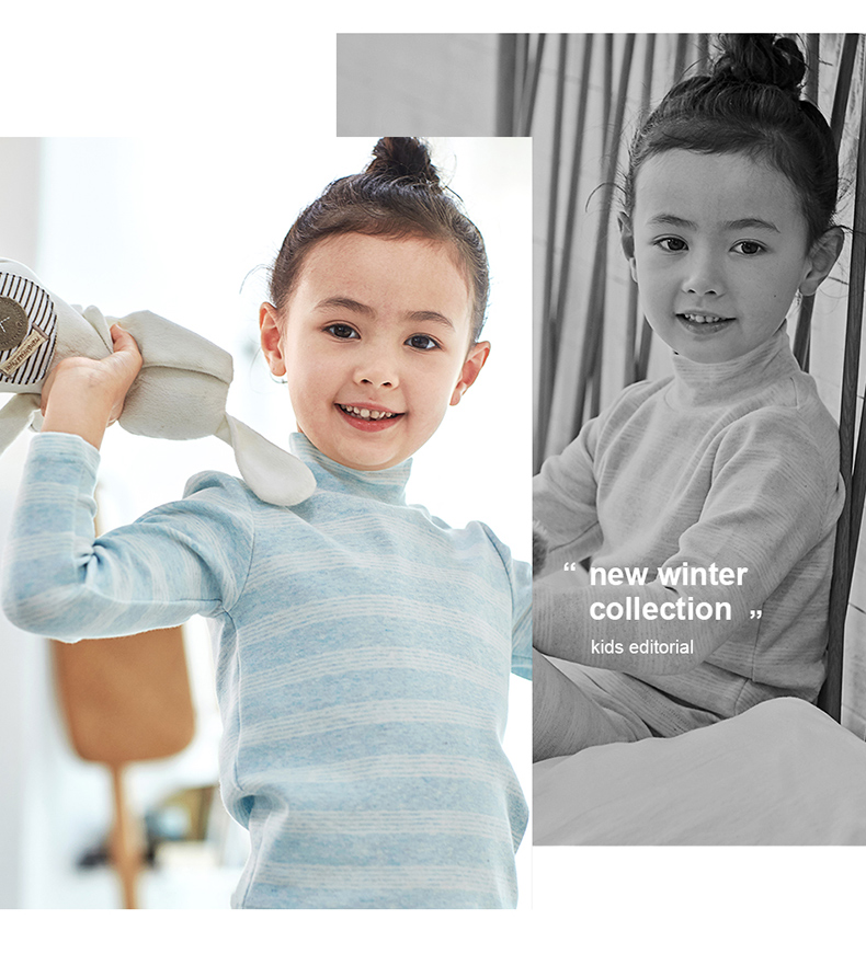 Chàng trai và cô gái nửa cổ cao chạm đáy áo cotton dày đồ lót nhiệt set top dưa nhung cotton quần áo mùa thu cửa hàng quần áo trẻ em