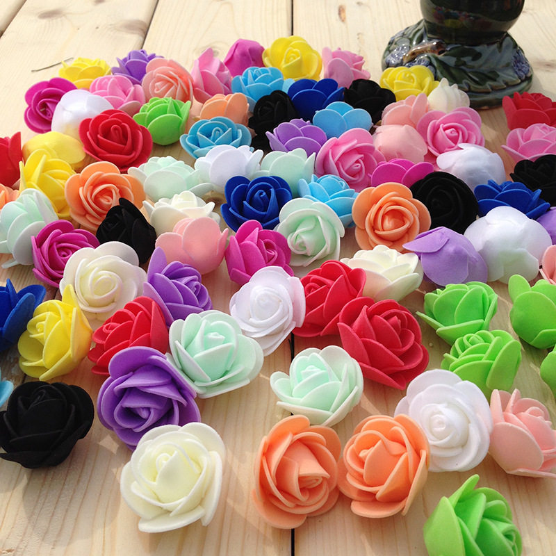 Hug Bear rose Mini small flower head emulation foam PE flower DIY flower ring material decoration flowers 500 Dove