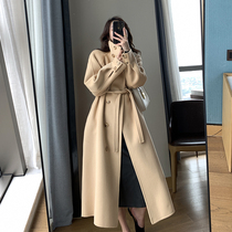 Goo Custom Card Its Color Fur Coats Women 2020 Autumn Winter New Temperament Long-Style Double Face Wool Coat