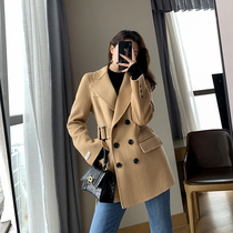 Goo custom card with its color double-sided wool coat for women 2020 autumn and winter new high-end temperament Maos suit jacket