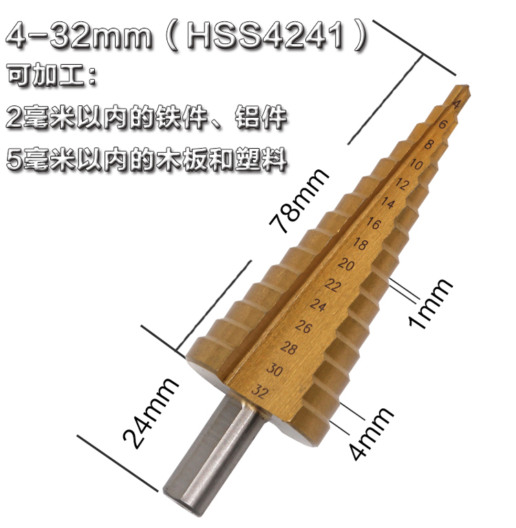 宝塔钻头/阶梯钻头/台阶钻开孔器 用来做什么?/使用方法