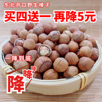 Hazelnuts Northeastern specialty fresh Northeastern wild hazelnuts hand-shot hazelnuts open hazelnuts original flavor fried thin-skinned hazelnuts