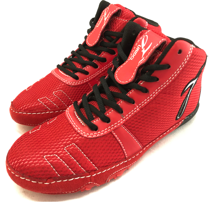 Jebeit Wrestling Shoes Breathable Fighting Training Shoes Teenage Tap Shoes Wrestling Boots Professional Competition Boxing Shoes