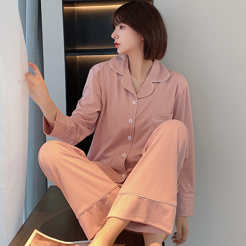 Maternal pajamas of pure cotton after spring and autumn maternity in April 5 feed summer thin breastfeeding home sweat