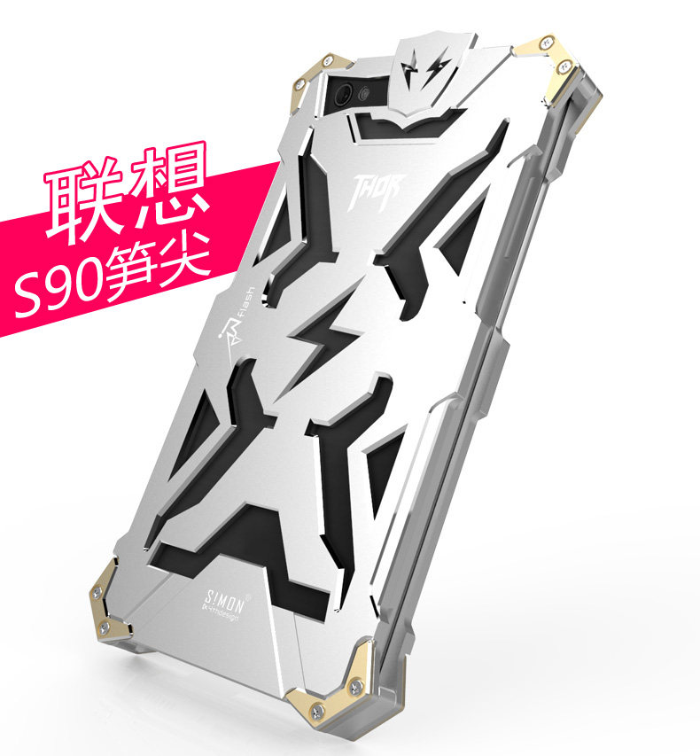 SIMON THOR Aviation Aluminum Alloy Shockproof Armor Metal Case Cover for Lenovo S90 Sisley