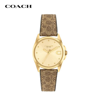 COACH Women's Watch Greyson Series Calfskin Champagne Color Women's Watch Gift for Girlfriend