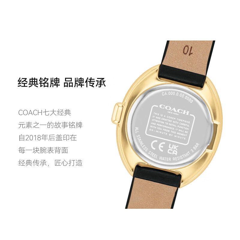 COACH Sammy Series Belt Oval Numeralless Dial Quartz Women's Watch as a Gift for Your Girlfriend