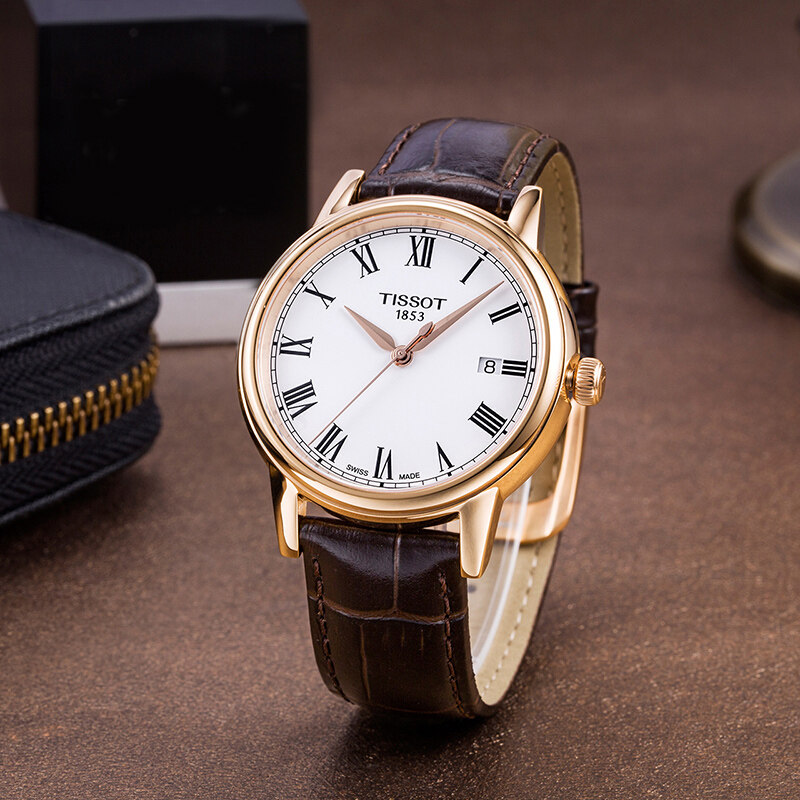 Tissot Carson Series Quartz Watch Swiss Watch Leather Strap Women's Watch