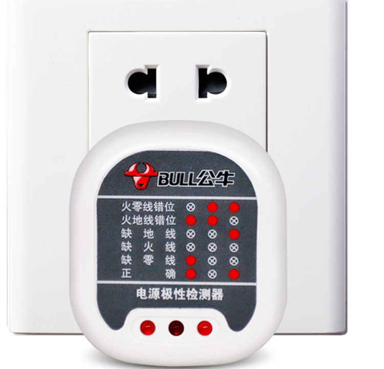 Bull power supply Polarity detector Socket line Electroscope Zero ground wire test plug phase instrument