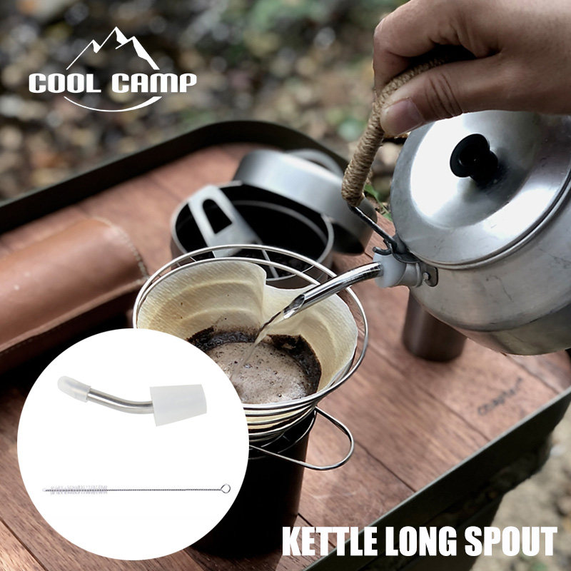 COOLCAMP Cool Music Outdoor Burn Water Spout Coffee Maker Extended Slim stainless steel lengthened water pipe conversion water nozzle