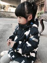 Childrens tide baby ins same alpaca cotton windproof long cotton-proof waterproof ski suit