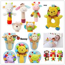 Baby hand bell crocodile fawn monkey 0-1 year old baby puzzle comfort toy hand stick BB stick