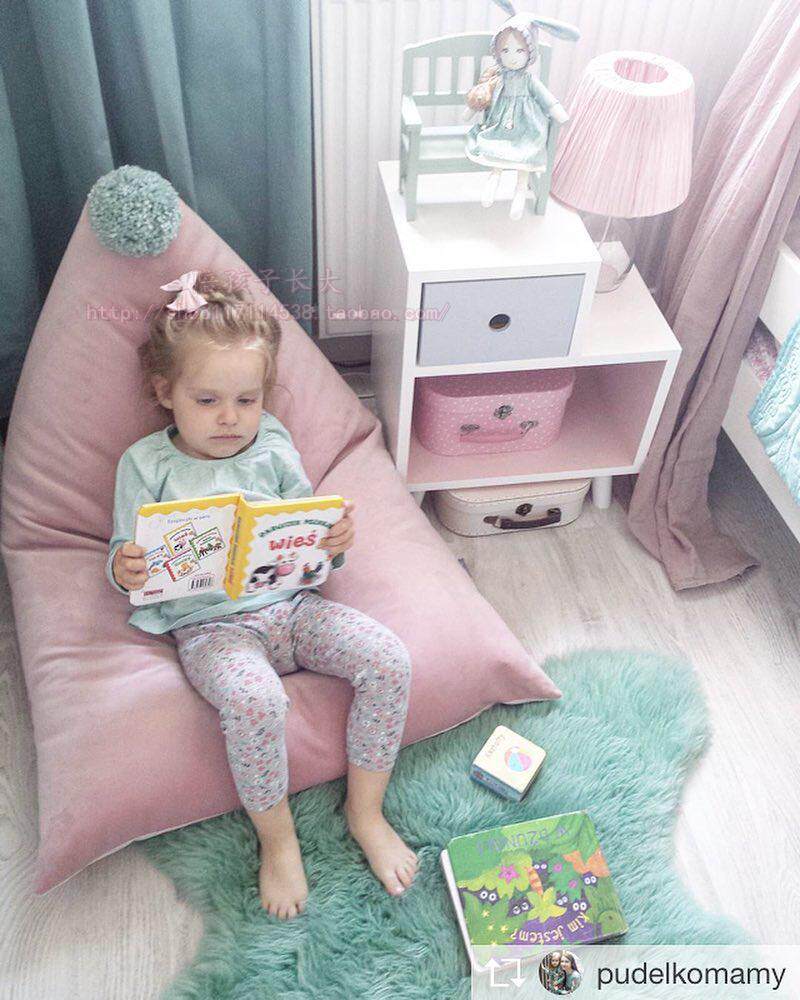 ins implored sloth sofa Children's room bean bag Single sofa Children's room tatami floating window cushions can be torn apart