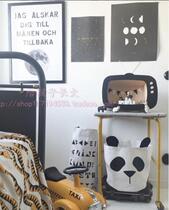 Nordic childrens room baby room baby room giant panda storage bucket toy storage box
