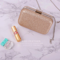 Lancômes new gold chain flip cosmetic bag Dinner clutch shoulder bag