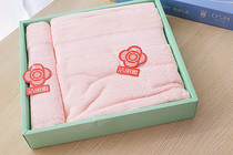Towel Bath Towels 2 Two Sets Gift Box Kit Pure Cotton Soft Absorbent Gift Box Packaging Gift