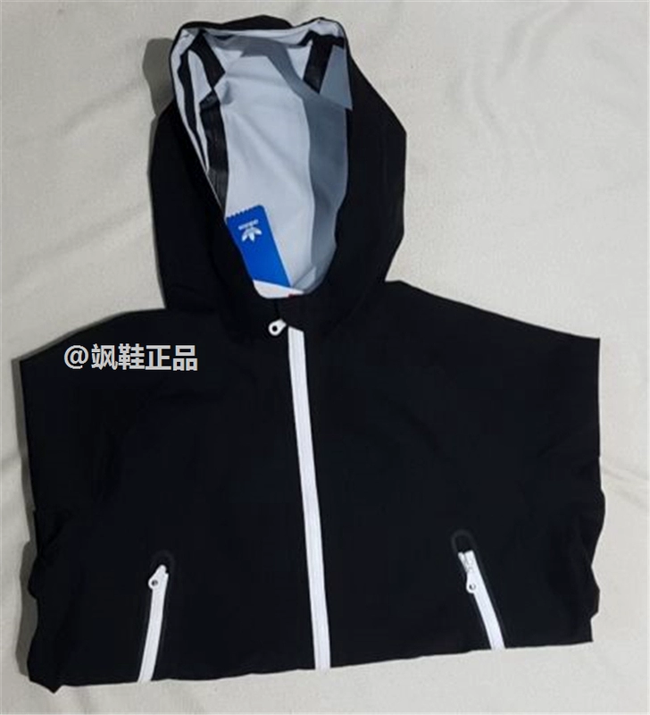 Adidas x Eason cỏ ba lá Eason Chan phối hợp phiên bản giới hạn LOGO lớn áo khoác có mũ BR4146 - Áo khoác thể thao / áo khoác