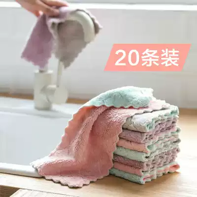 Cleaning dishwashing cloth housework absorbent rag non-oily kitchen supplies Table towel Small towel non-lint household