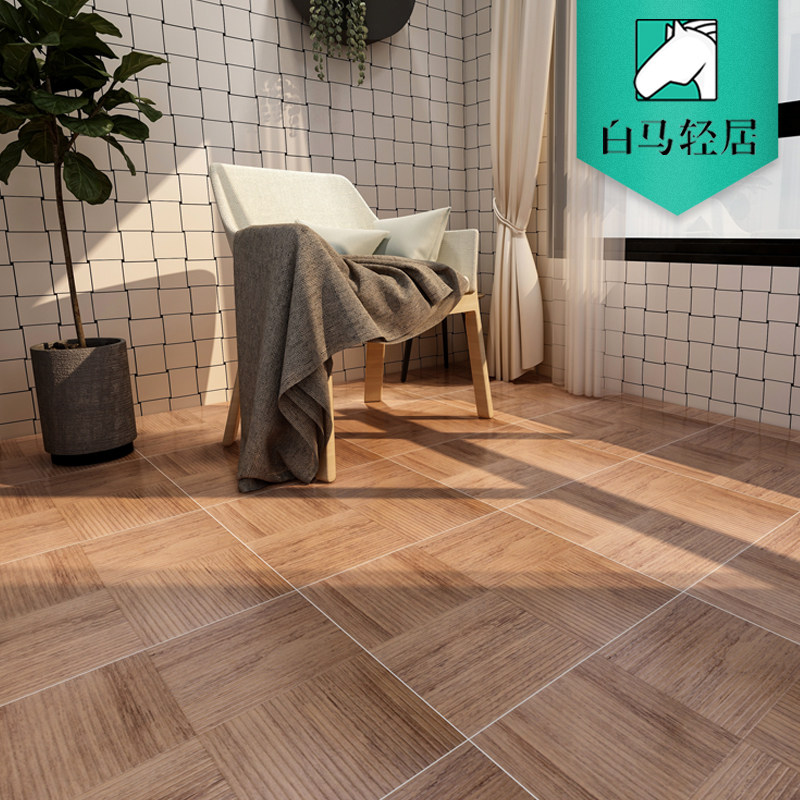 白马庭院地砖木纹砖日式仿实木地板卧室瓷砖防滑户外500地面铺装