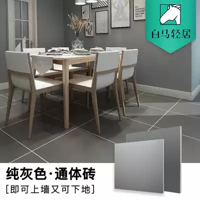 Gray living room floor tiles 800x800 non-slip all-body powder room tiles 600x600 balcony toilet wall tiles
