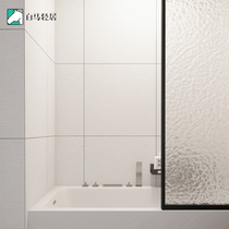 White horse modern minimal mi white toilet tile Japanese slot anti - slip kitchen bathroom matte floor tile