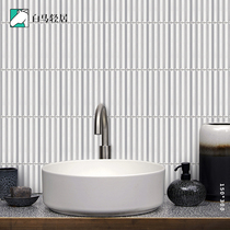 Simply modern toilet tile dining room tile corridor stereo wall tile line bar background brick matte