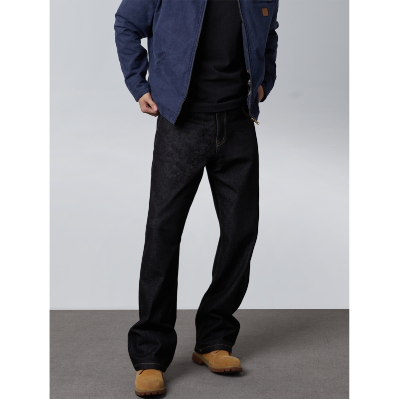 【Sieber/西博】13 oz Raw Denim Straight-Leg Pants Vintage Simple Versatile Casual Raw Color Jeans 【Sieber/西博】13 oz Raw Denim Straight-Leg Pants Vintage Simple Versatile Casual Raw Color Jeans