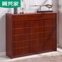 Shoe Cabinet Minimalist Modern Door Hall Cabinet Chinese Red Wood Color Xuan Guan Balcony Lockers Multifunction Large Capacity Storage Cabinet