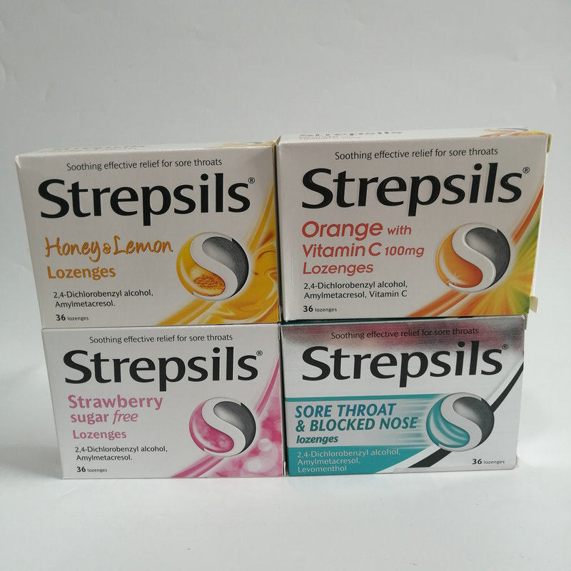  British Strepsils make up the Nourishing Throat Sugar throat Sugar Sugarless Honey Teacher Care Voice