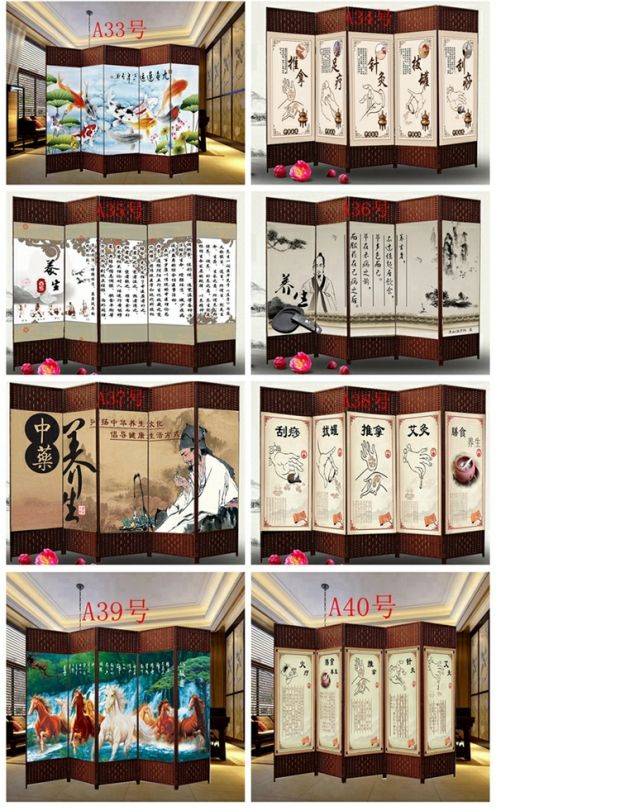 Màn hình phân vùng thời trang gỗ rắn màn hình vải không thấm nước màn hình phòng khách hiên phòng ngủ Trung Quốc hiện đại tối giản màn hình gấp - Màn hình / Cửa sổ vách trang trí phòng thờ