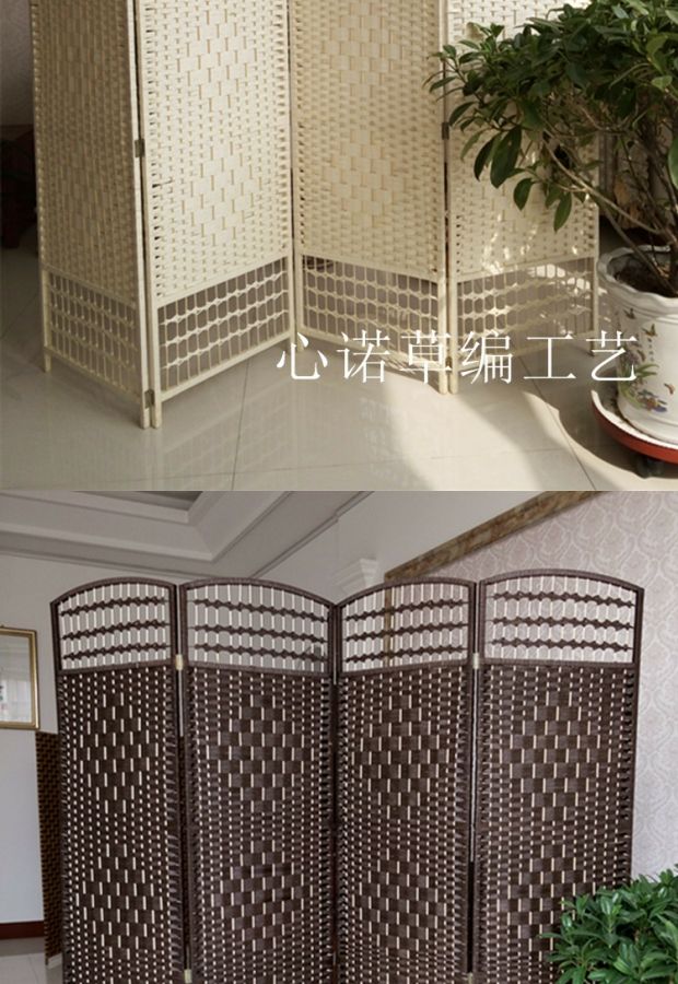 Mục vụ IKEA mây rơm màn gỗ rắn phân vùng thời trang khách sạn hiên phòng khách phòng ngủ di chuyển màn hình gấp - Màn hình / Cửa sổ vách ngăn cầu thang gỗ