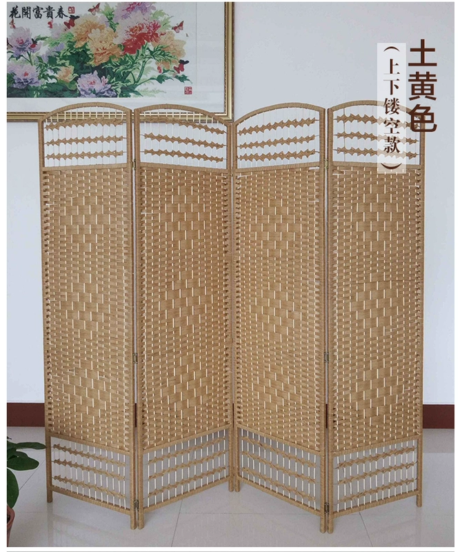 Màn hình rơm thân thiện với môi trường Phong cách Trung Quốc gỗ rắn di động thời trang phân vùng khách sạn phòng ngủ hiên nhà hàng đơn giản màn hình gấp - Màn hình / Cửa sổ vach ngan phong