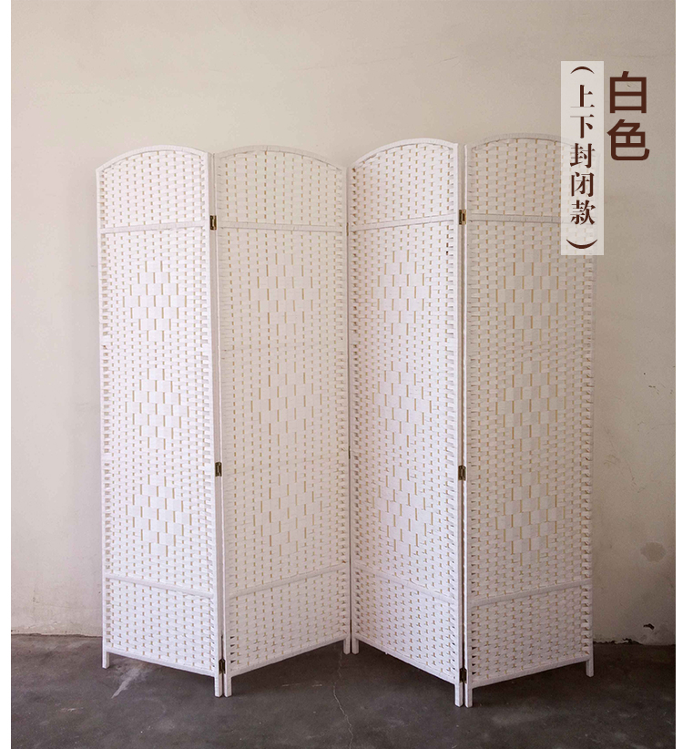 Handmade màn hình màu rơm phân vùng phòng khách màu xanh lá cây khách sạn trường gấp di động thời trang màn hình đơn giản màn hình gấp - Màn hình / Cửa sổ mẫu vách gỗ cầu thang