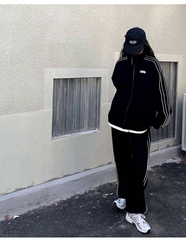 Спортивный костюм, комплект, куртка для отдыха для школьников и студентов, подходит для подростков, оверсайз, для бега для девушки 