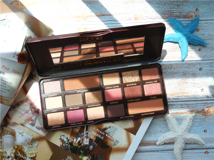 ~ Mẹo hàng hóa! Xuất khẩu Dubai Febble Pumpkin Color Pink Maple Rose Pearlescent Matte Eye Shadow phấn mắt chính hãng