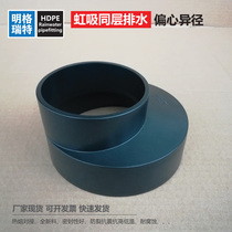 Factory direct HDPE drainage eccentric reducer PE size head siphon same layer drainage pipe fittings
