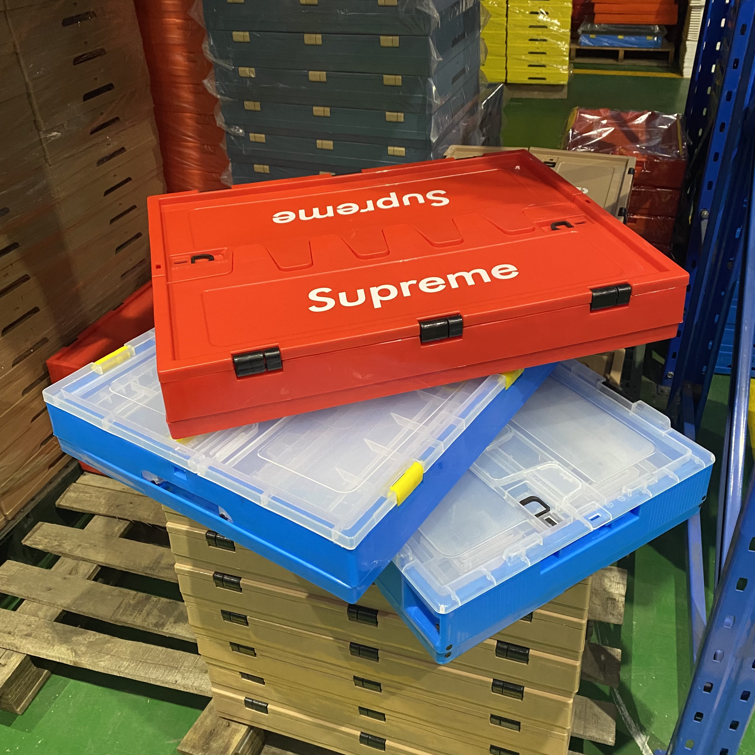 Thickened plastic box foldable plastic box storage box rectangular turnover box with lid storage box transparent transfer box