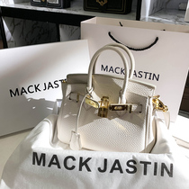 Hong Kong MACK JASTAIN GENUINE LEATHER ADVANCED Platinum Pack 2021 New Tide Fashion 100 Hitch Lady Handbag