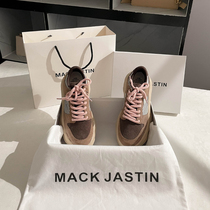 Hong Kong MACK JASTAIN REAL LEATHER Shoes Women 2022 Summer New Retro Dissolved Shoes Casual Sneakers