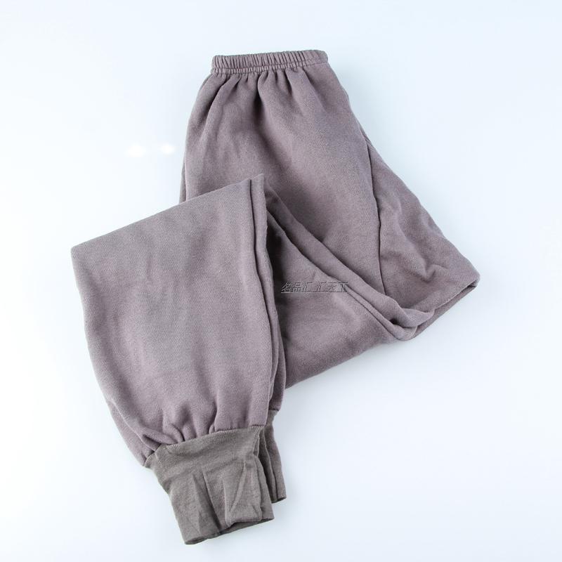 10 túi cotton mùa thu quần nam đơn mảnh mỏng cơ sở rộng kích thước lớn quần ấm quần cotton dòng quần quần giữ nhiệt nữ