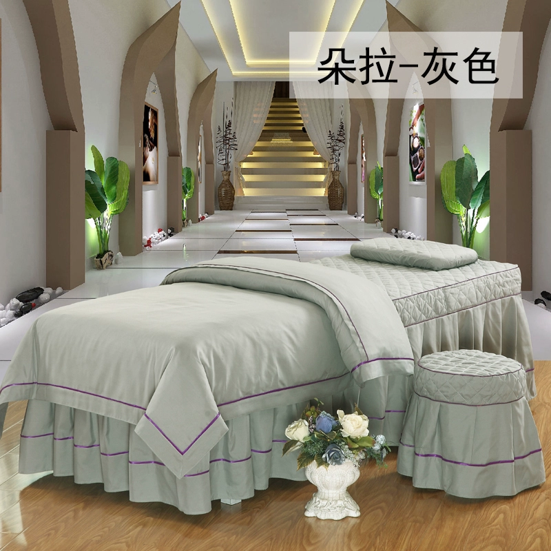 Beauty bed cover bốn bộ màu sắc đẹp thẩm mỹ viện massage vật lý trị liệu cơ thể giường bao gồm bốn bộ đặc biệt tùy chỉnh