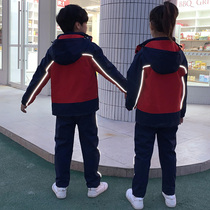 Kindergarten primary and middle school childrens spring and autumn and winter jackets outdoor cold removable British five pieces set