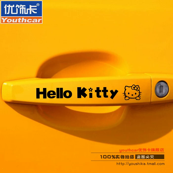 Hello kitty, светоотражающая наклейка с мультяшным рисунком