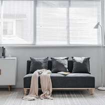 Sanskrit solid wood modern minimalist Nordic small family type single double cloth art sofa living room net red sloth