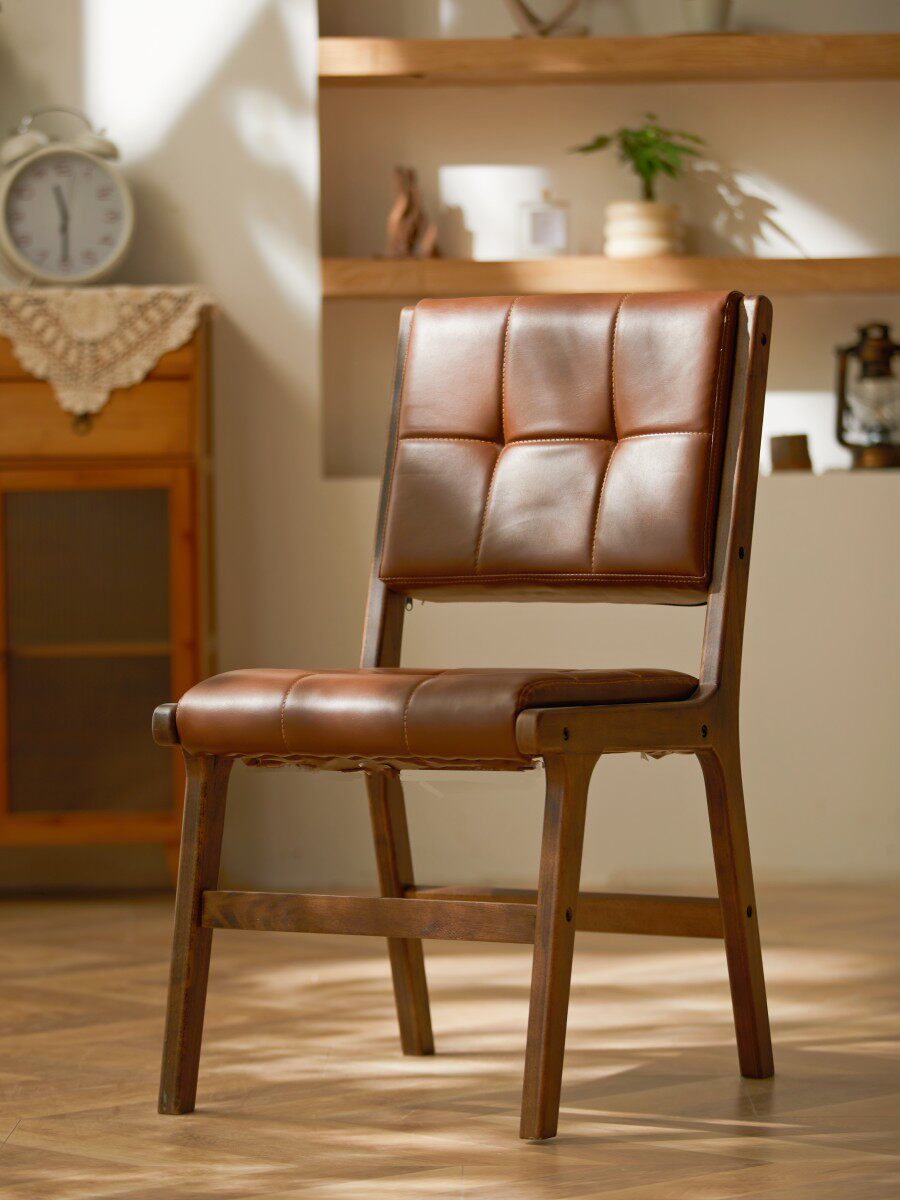 Van Chen Solid Wood Modern Nordic Wind Minimalist Dining Chair Home Backrest Hall Hotel Clothing Store Desk Chair Casual Chair-Taobao