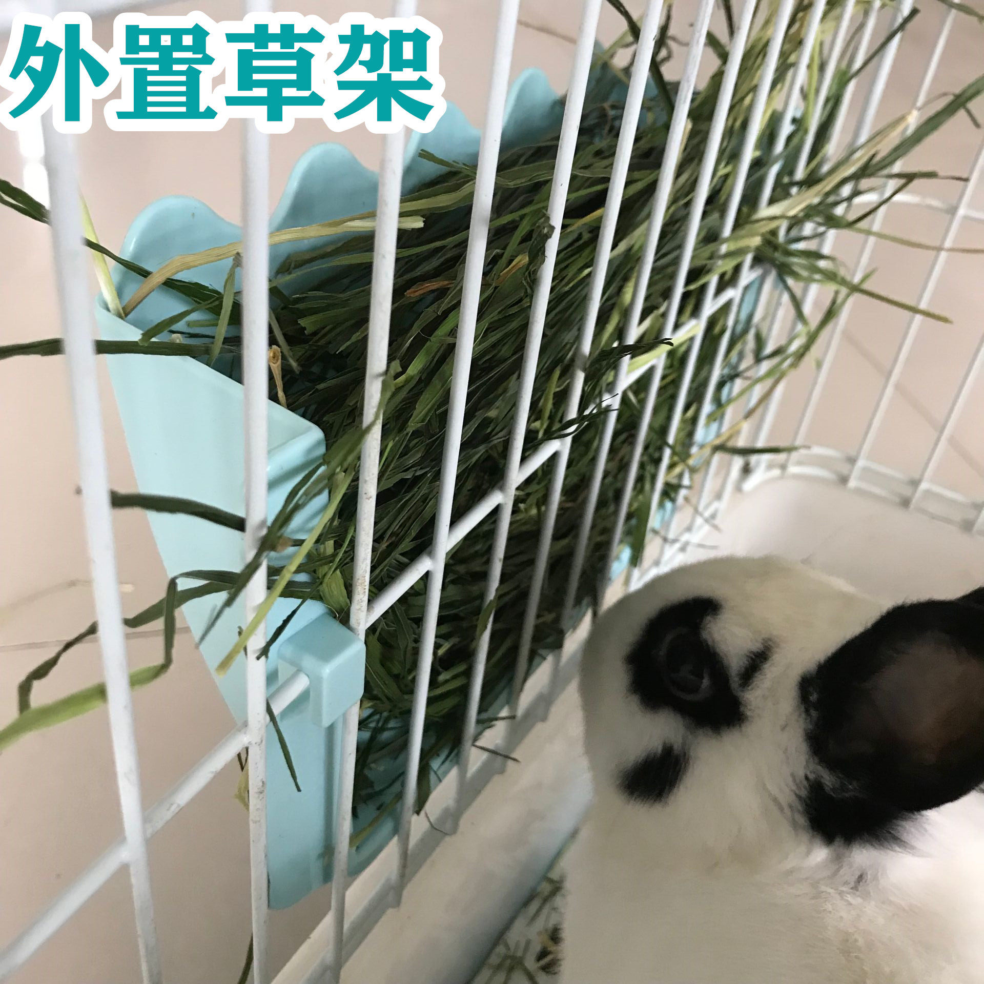 Rabbit grass rack anti-waste external grass frame can be fixed with large capacity rabbit dragon cat guinea pig grass frame grass-frame grass basin