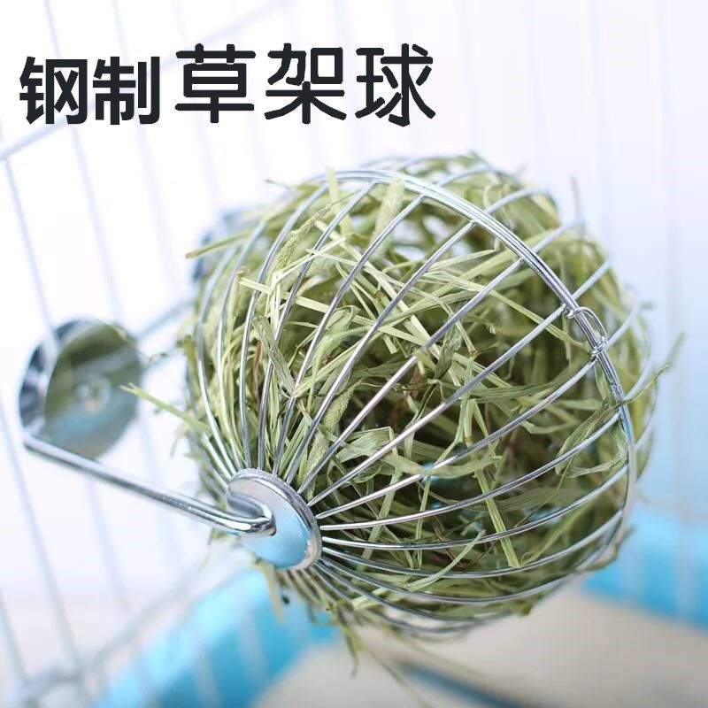 Stainless Steel Grass Grass Frame Grass Rack Ball Maka Grass Balls The Same Bunny Rabbit Dragon Cat Dutch Pig Guinea Pig Grass Rack Toy