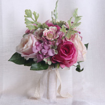 Bride wedding Chinese imitation flower wedding photography props holding flower photo studio photo location Forest Department holding Flower Ball