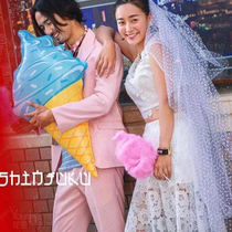 Travel wedding photography props childrens theme seaside outdoor scenery fashion street photo inflatable ice cream model