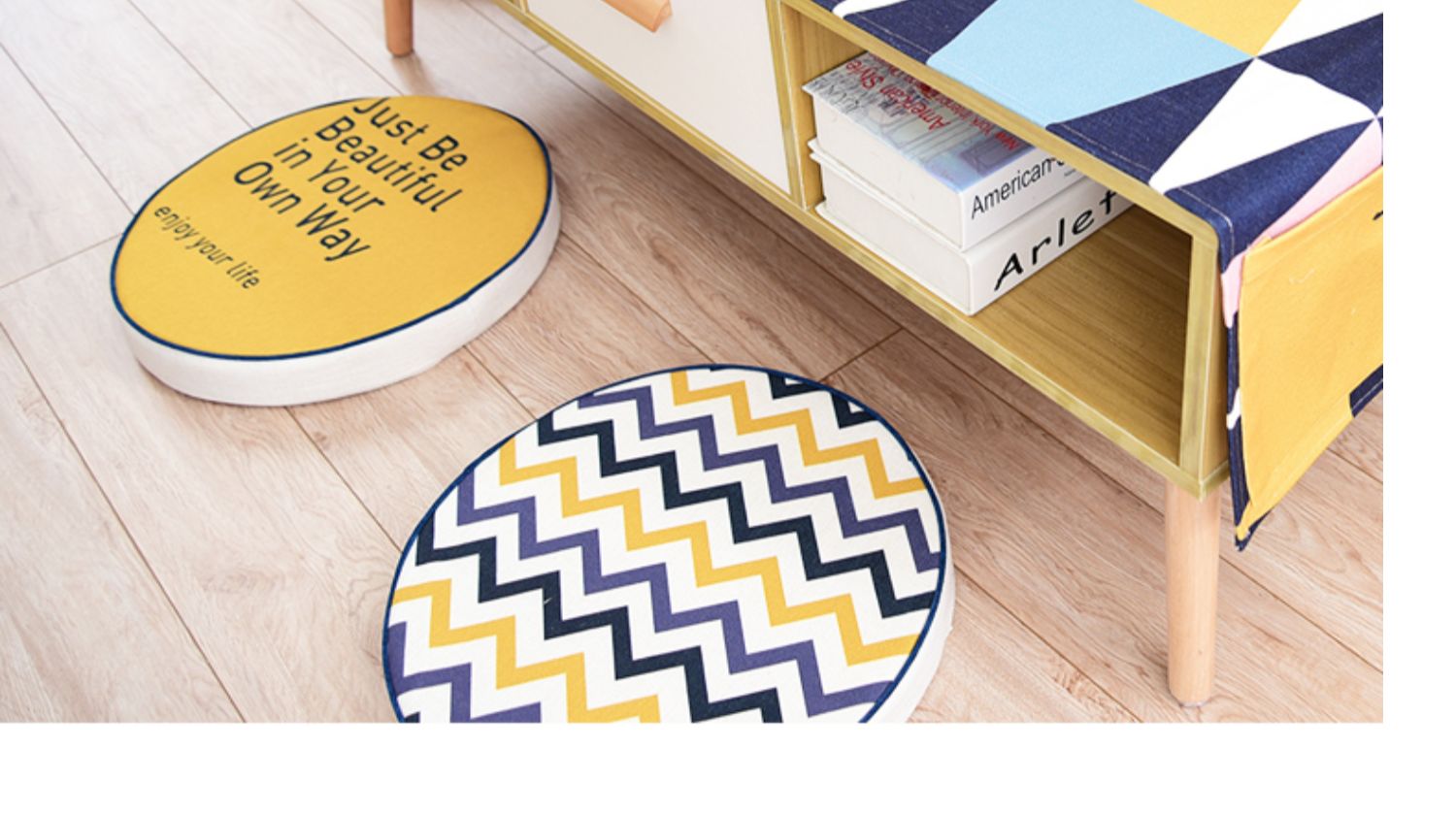 Futon đệm bông lanh nghệ thuật có thể giặt dày dày tròn mục vụ Bắc Âu nhà cửa sổ sàn đệm - Ghế đệm / đệm Sofa đệm ghế đẹp